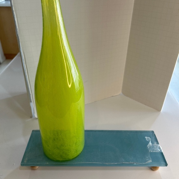 Turquoise/Aqua Color Glass Riser - Picture 1 of 3